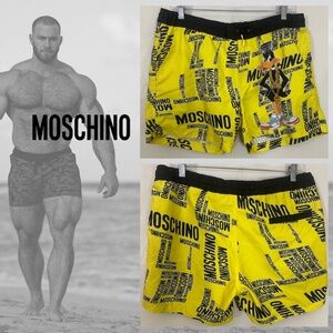 Moschino Swim Trunks Large Gently worn 34-38" waist 4.5" inseam 100% polyester